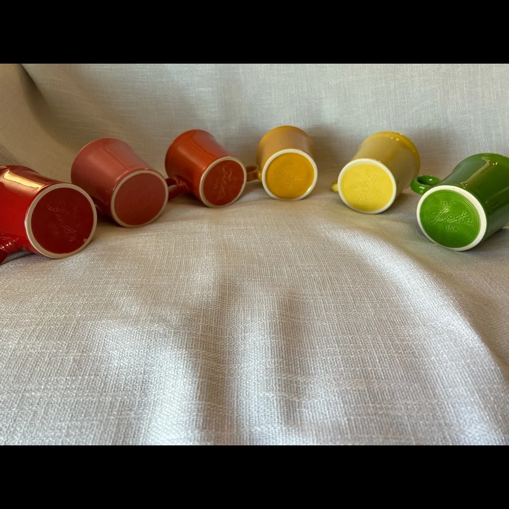 SOLD Fiestaware set of 6 mugs - Picture 2 of 4